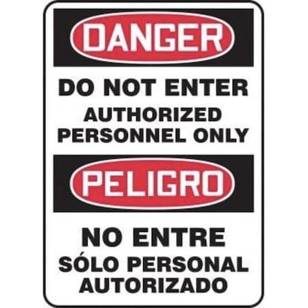 Accuform SPANISH BILINGUAL OSHA DANGER SBMADM141XP SBMADM141XP